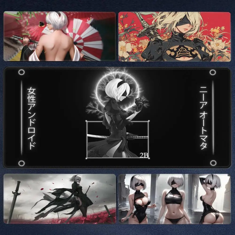 

Large Mouse Pad Game NieR Automata PC Computer Game 2B Mousepad Keyboard Desk Mats Office Rubber Anti-slip Mouse Mat 400x900
