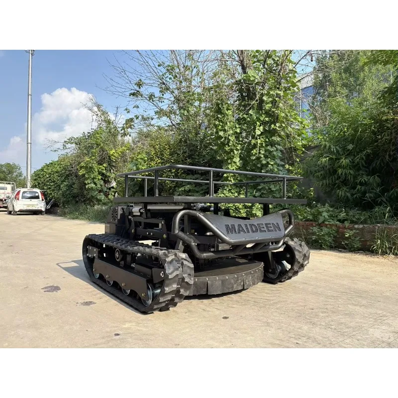 Durable Industrial & DIY Grade Zero Turn Tracked Lawn Mower Remote Control Lawn Mower with Heavy Object Transport Storage Rack