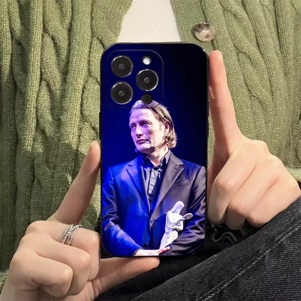 Телефонный чехол Hannibal Mads Mikkelsen для Apple iPhone 15,14,13,12,11,XS,XR,X,8,7,Pro,Max,Plus, мини силиконовый черный чехол