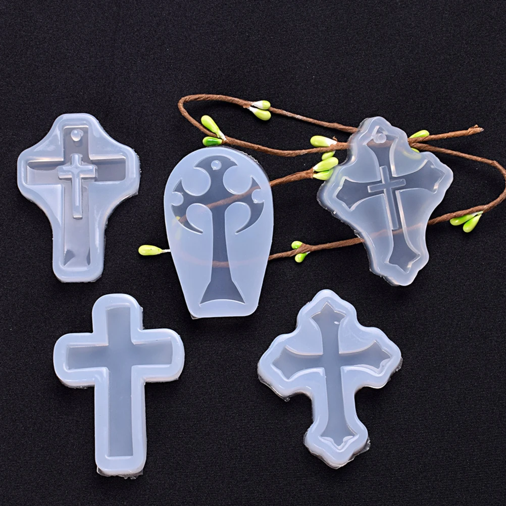 

4 Pcs Epoxy Mold Resin Jewelry Molds Pendants Silicon Making Mould DIY Silicone Tool