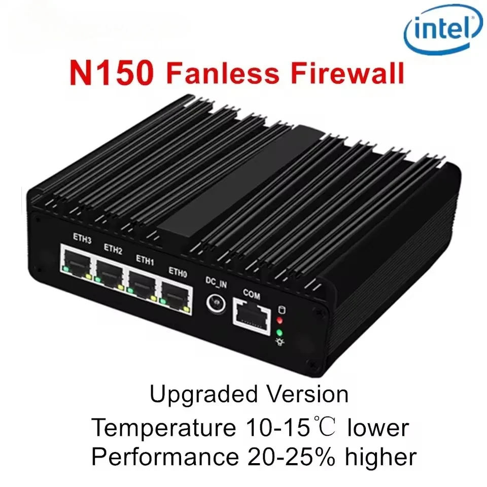 

New 4 LAN i226-V 2.5G Intel N150 N100 Mini PC Firewall Router Celeron N5105 N6210 NVMe Fanless Mini Computer Proxmox pfSense Box