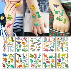 10pcs/Lot Dinosaur Pattern Tattoo Stickers Kids, Cute Animal Children's Temporary Tattoos for Hand, Face and Body Makeup