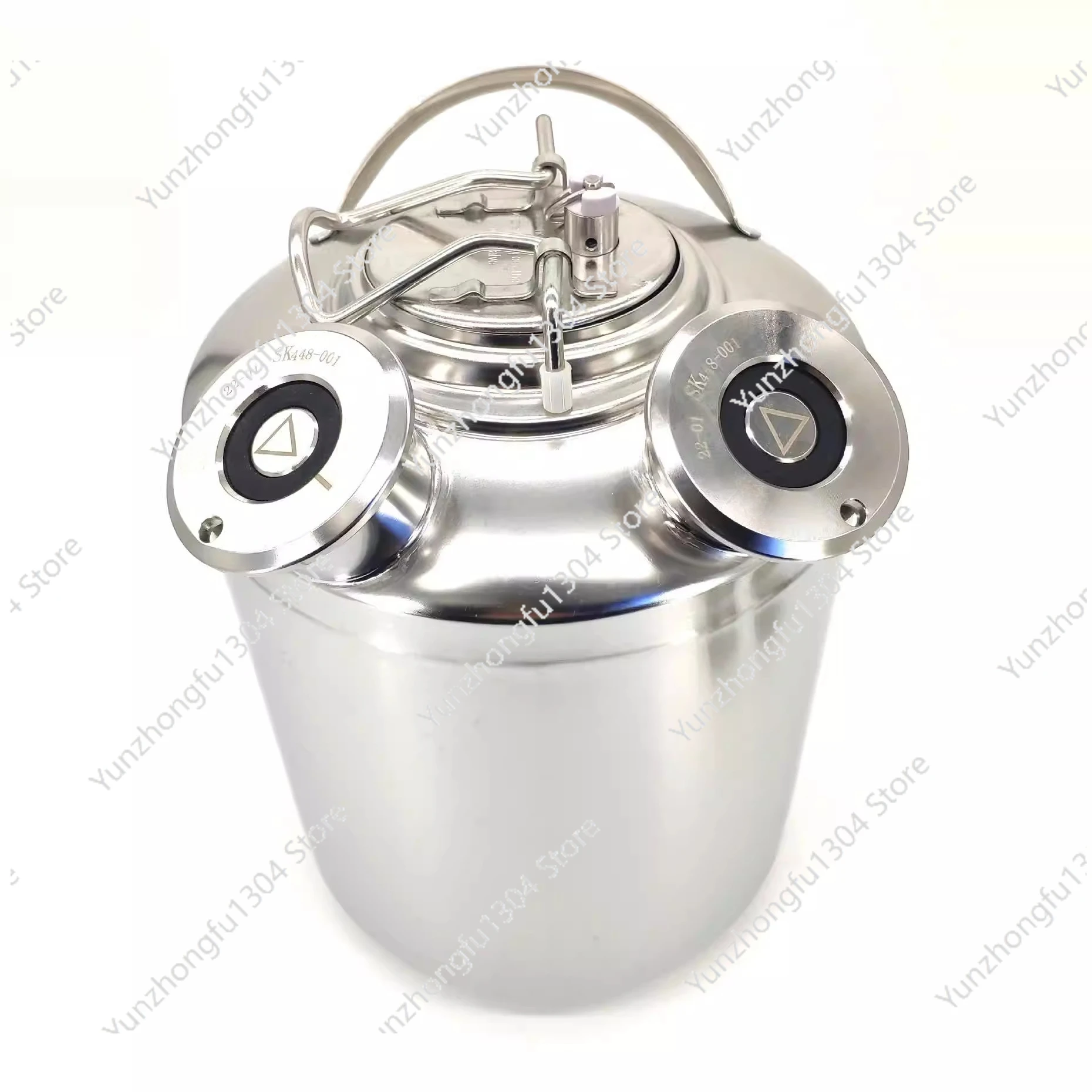 Stainless steel 10L draft beer machine cleaning barrel single head double head plate beer machine pipe cleaning equipment