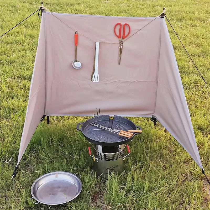 Single Cotton Canvas Tent 1-2 People Outdoor Foldable Privacy Screen Four Seasons Beach Camping Windbreaker Fast Delivery