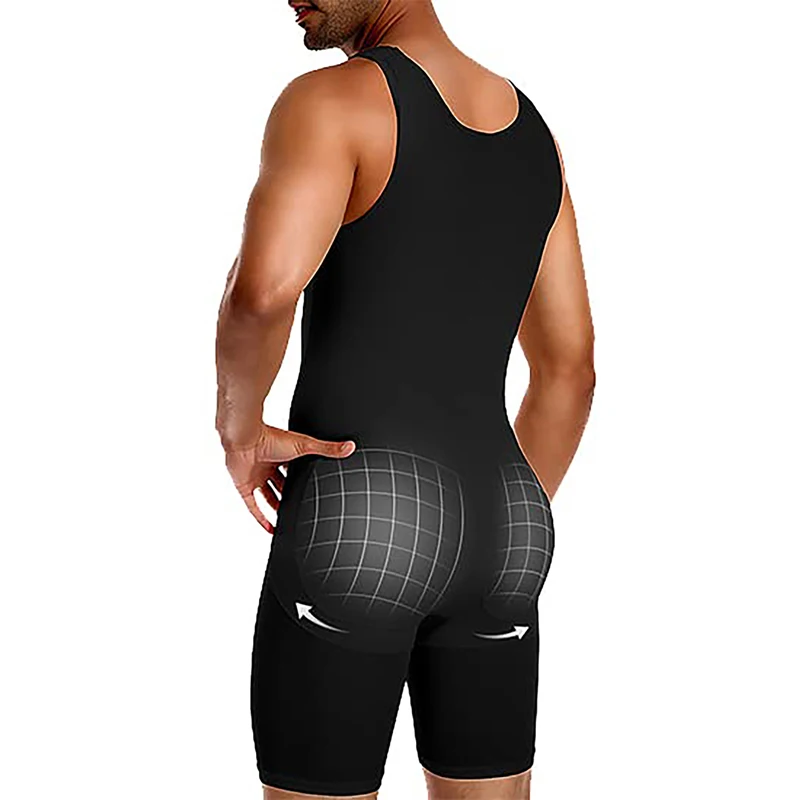 

Men Compression Shapewear Hip Enhancer with Pads Tummy Control Bodysuit Waist Trainer Full Body Shaper Shirts Shorts Slim Belly