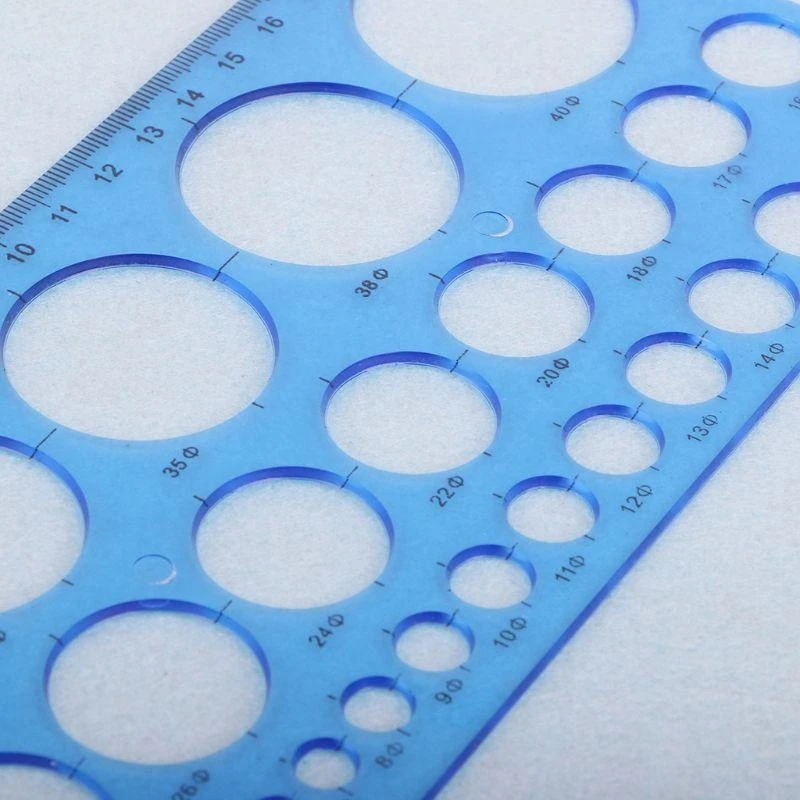 Q5WA Creative Geometry Math Ruler Template Clear Novelty Stationery DIY Tool for