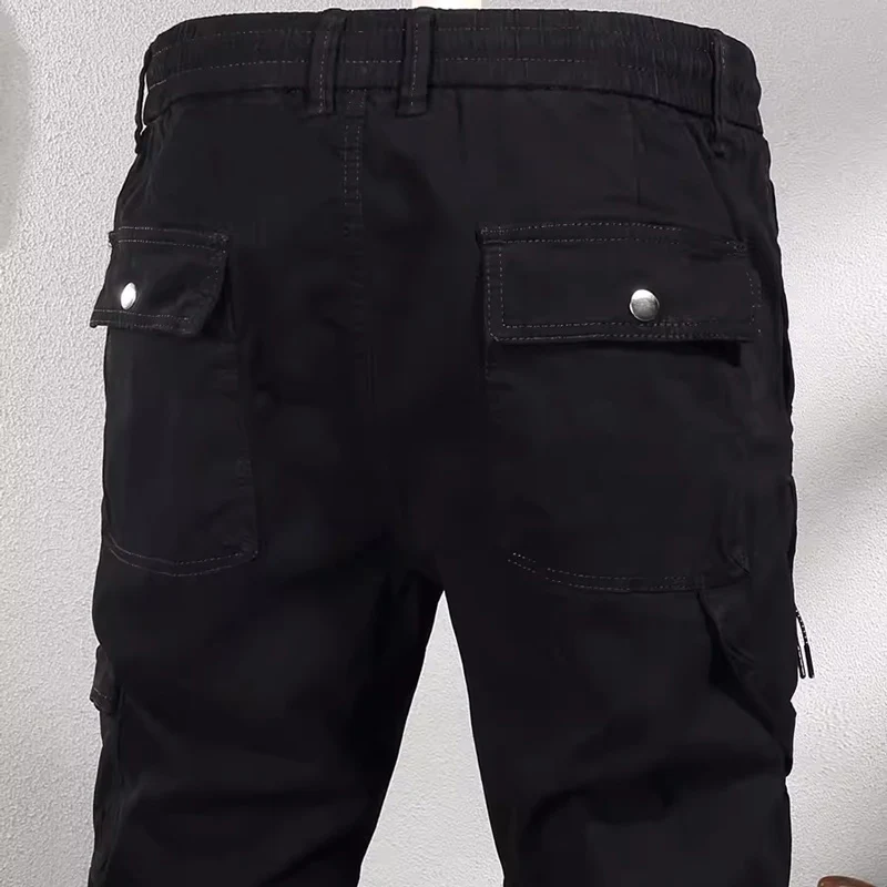 Streetwear Fashion Men Jeans Multi Pockets Designer Casual Cargo Pants Hombre Loose Fit Hip Hop Joggers Men Wide Leg Trousers