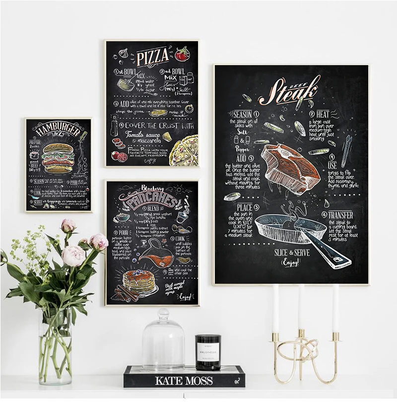 Картина на холсте с изображением гамбургера хот-дога для быстрой еды