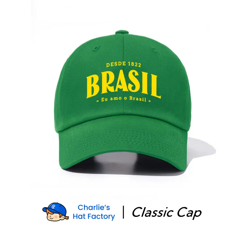 1 pc Brasil Printed Baseball Cap, Stylish Trendy Classic Soft Sweatband Adjustable Size