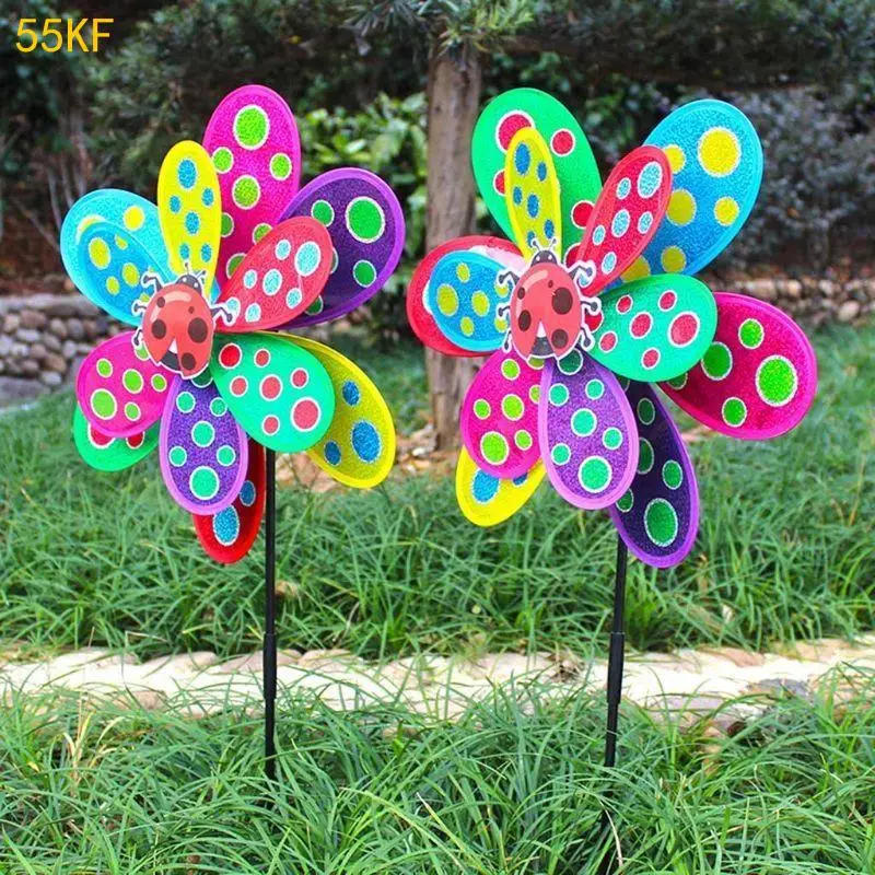 

55KF 19.69in Dot Length Sequins Colorful Wind Spinners Window Colorful Prop in Dance and Color Windmill Accessories
