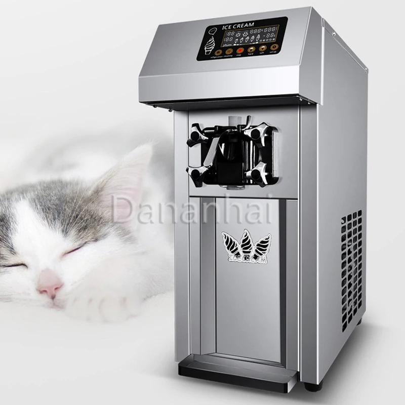 304 Stainless Steel Ultra Quiet Ice Cream Machine, Multifunctional Large Capacity Frozen Yogurt Machine