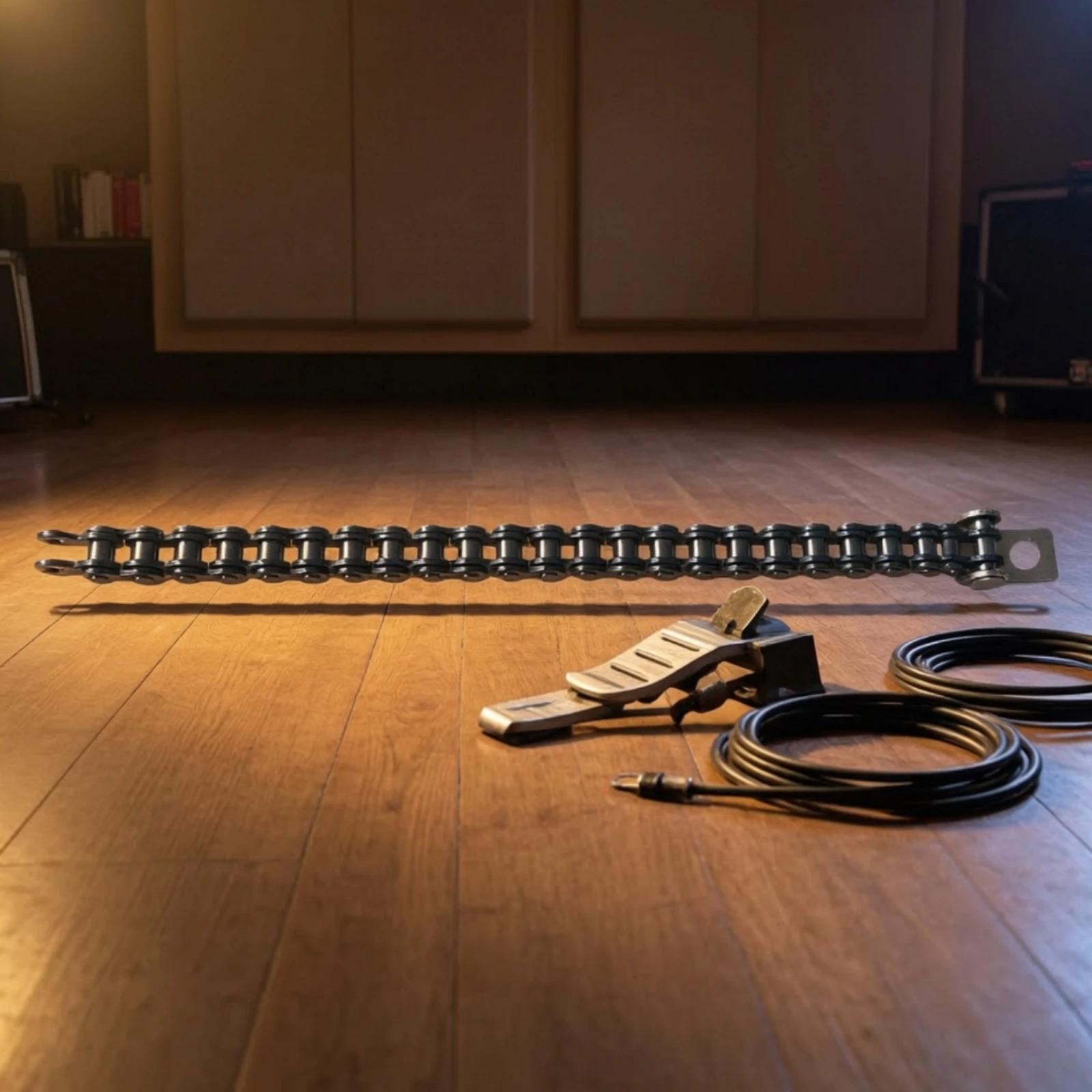 Drum Pedal Chain with Brackets Anti-Rust Bass Drum Pedal Chain Hardware Compact Easy to Install for Drummers