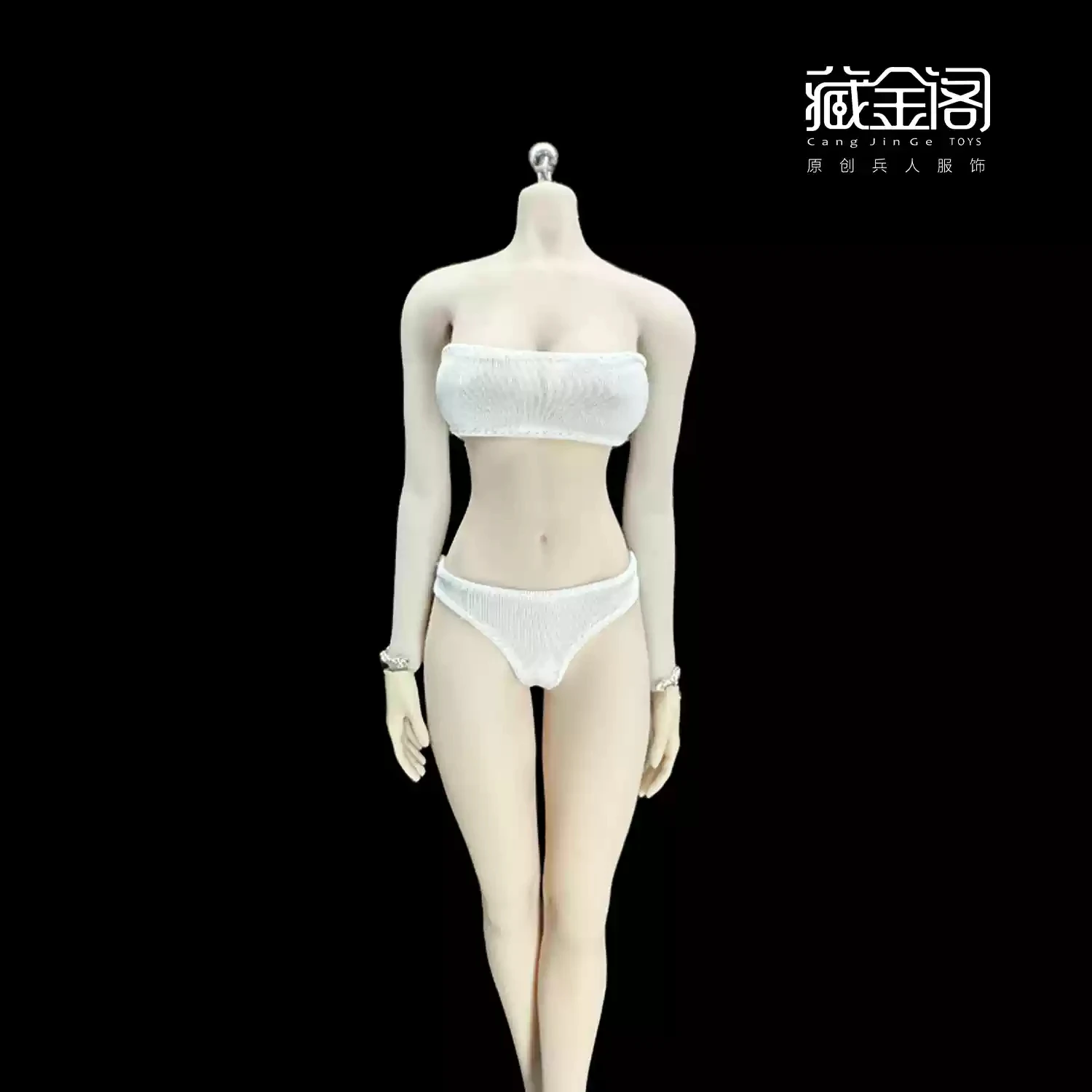 In Stock CJG-052 1/6 Scale Women's Elastic Ultra-thin Underwear Wrapped Chest Bra Panties Model For 6 Inch Action Figure Body