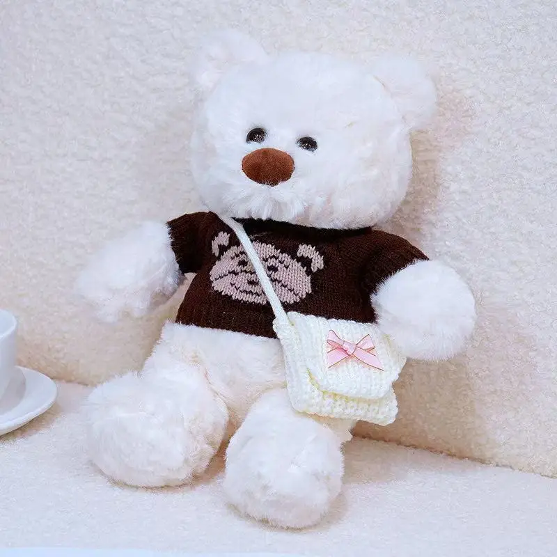 30cm simulação camisola mochila ursinho de pelúcia brinquedo estatueta dos desenhos animados anime bonito travesseiro diversão presente das crianças boneca