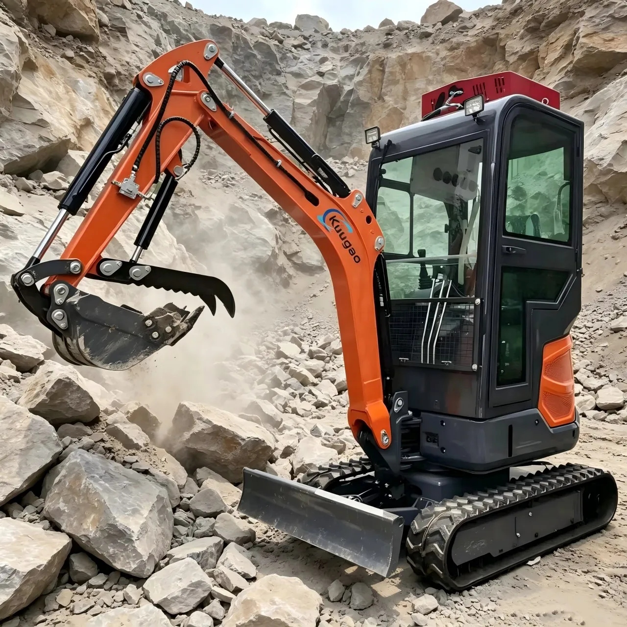 

Mini Excavator Hot Selling Multifunctional Tracked Agricultural Bagger Customized Enclosed Quick Delivery Compact Excavator Mach