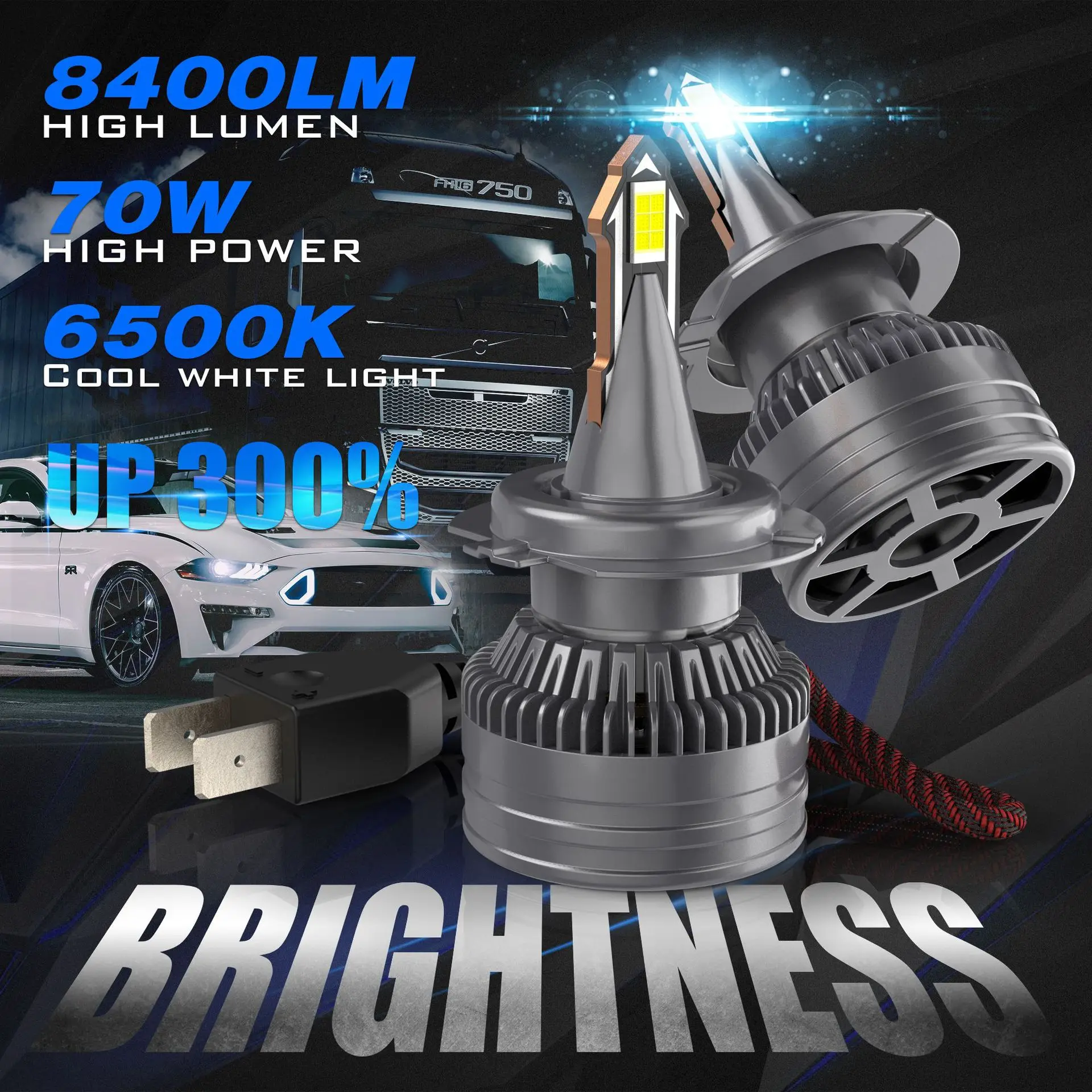 

5500W H7 H11 LED Headlights Bulbs Canbus 55000000LM H1 H4 9012 HIR2 H8 H9 9005 HB3 9006 HB4 High Power Auto Lamps Car Light 12V