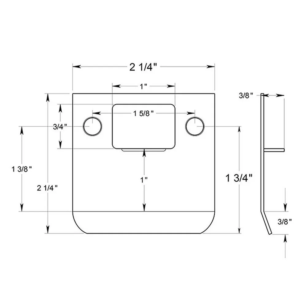 2 Sets Stainless Steel Door Strike Plate 57x57mm for Interior Doors Including Screws and Buckle Boxes for Easy Install