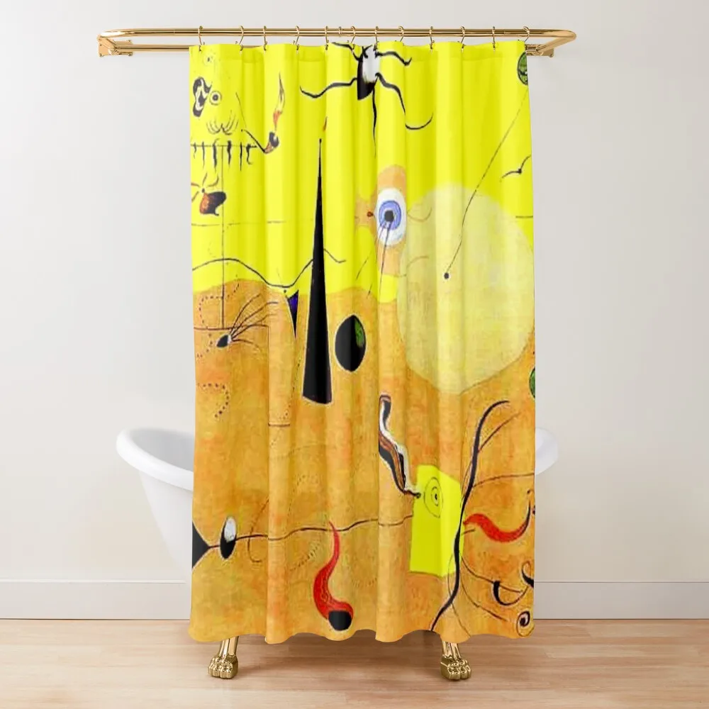 

Joan Miro Catalan Landscape the Hunter Shower Curtain For Shower Shower Bath Window Curtain