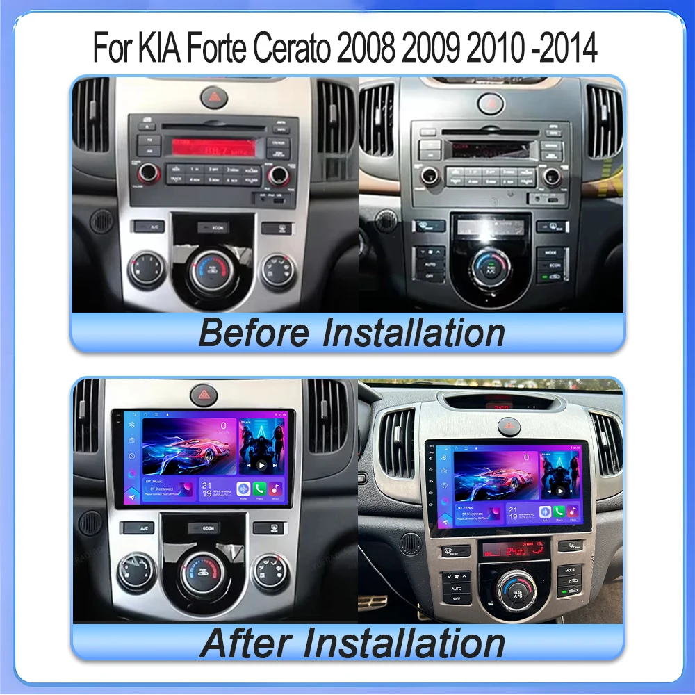 أندرويد 15 راديو السيارة لكيا فورتي سيراتو 2008 2009 2010 2011 2012 2013 2014 سيارة ستيريو مشغل وسائط متعددة أندرويد السيارات لتحديد المواقع واي فاي #2