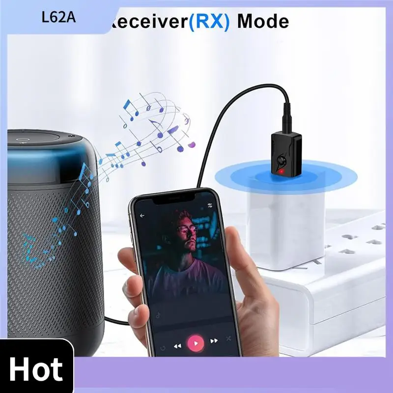 

L62A Bluetooth Audio Adapter 5.4, 3.5Mm AUX Transmitter And Receiver, Range 10M, For TV, PC, Phones, Car Radio
