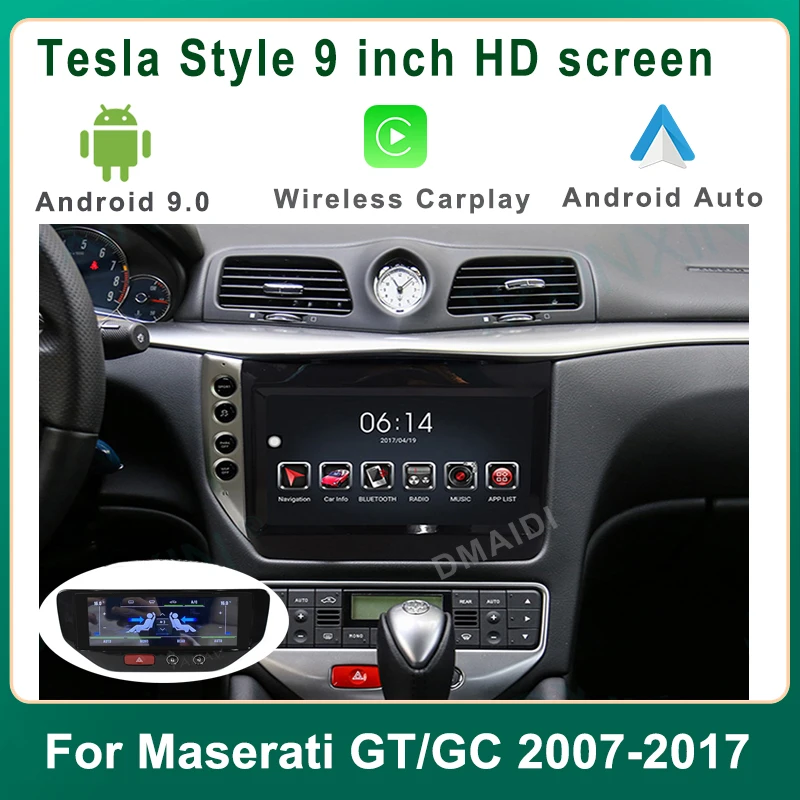 

Car Radio Android Auto multimedia video player LCD Wireless Carplay For Maserati GT GC GranTurismo 2007-2017 GPS navigation