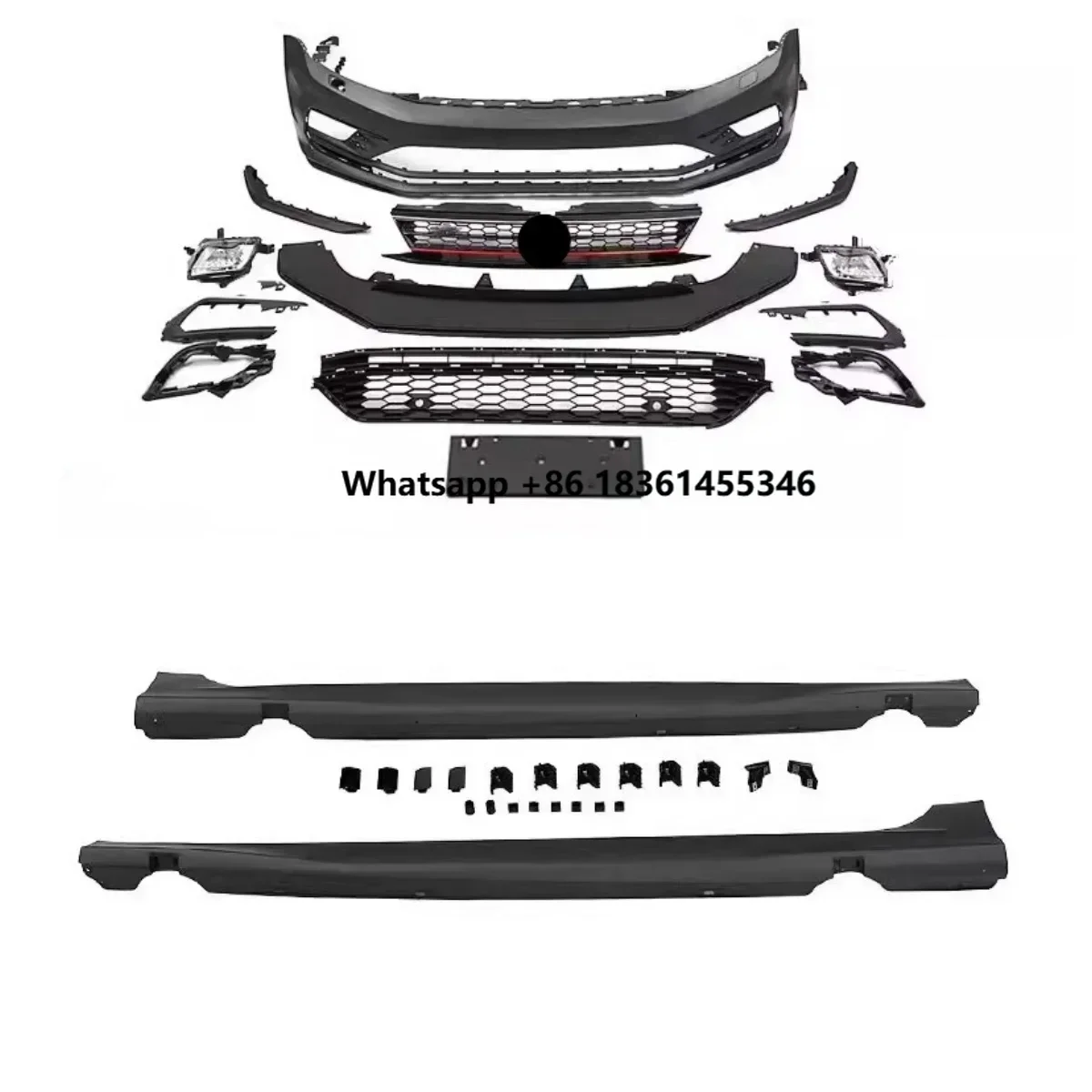 

For vw Sagitar jetta GLI 2012-2018 modified Front bumper assembly Side skirt Grille Car Accessories Body kit