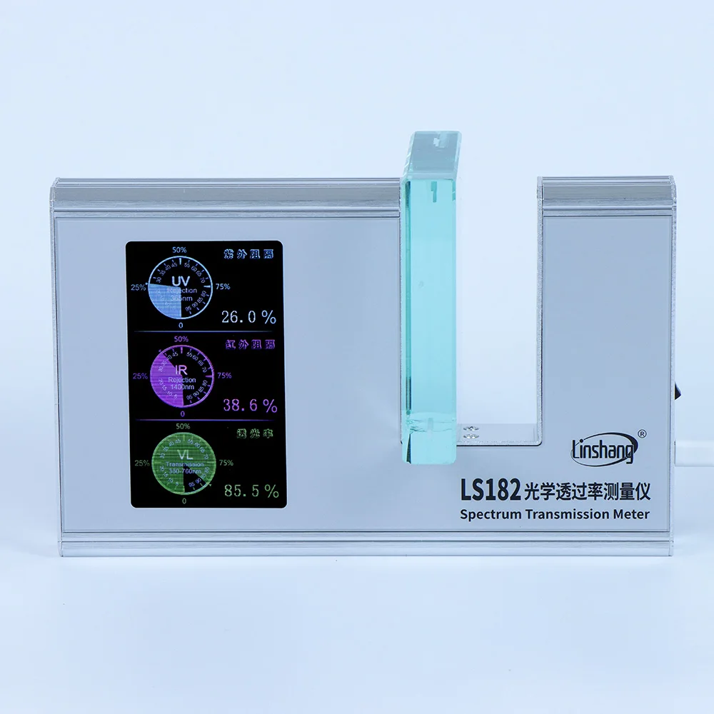 Imagem -03 - Light Transmittance Meter Ls182 Solar Film Medidor de Transmissão de Alta Precisão 365nm Uvt 940nm Irt e Vlt Shgc Operação Simples