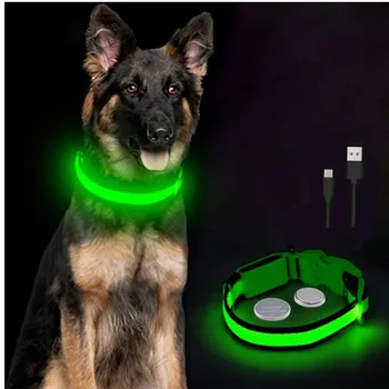 Led Leuchtende Hundehalsband Leuchtendes Halsband Einstellbare Nachtlicht Geschirr Hundeleine Für Mädchen Kleine Hunde Katze Haustier Sicherheit Zubehör