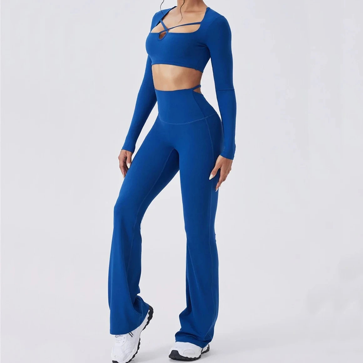 

2PCS Yoga Suit Sports Set Women Sportswear Gym Set Women Tracksuit Running Workout Long Sleeve Sports Leggings Yoga Clothing ﻿