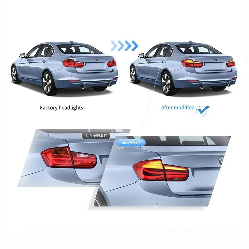 المصابيح الخلفية LED الحمراء إشارة الانعطاف المتتابعة لـ 2012-2018 3er 3 Series F30