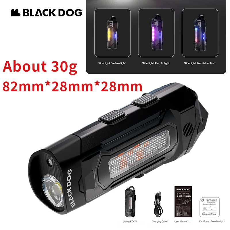 

Тактический фонарь BLACKDOG Glimpse EDC с мощным магнитным креплением, многофункциональный, с кнопочным управлением, долговечный аккумулятор