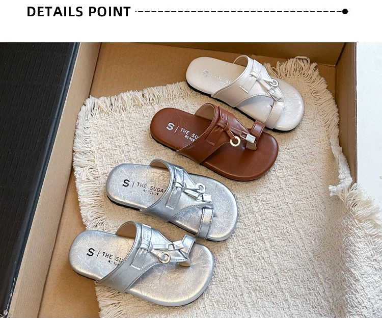 Mädchen-Slipper für draußen im koreanischen Stil, vielseitige Prinzessinnen-Freizeitschuhe, weich, Sommer 2026, neue rutschfeste Kinder-Strandschuhe – Detail 2