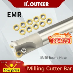 EMR C12-C32 4R/5R 130mm-300mm Mill Arbor Milling cutter Carbide Inserts RPMT08/10 Cutting Machining Round Nose Milling Cutter