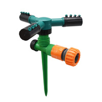 3-way Nozzle Automatic Rotating Sprinkler Watering Kits Garden Lawn Yard Spray Water Irrigation System