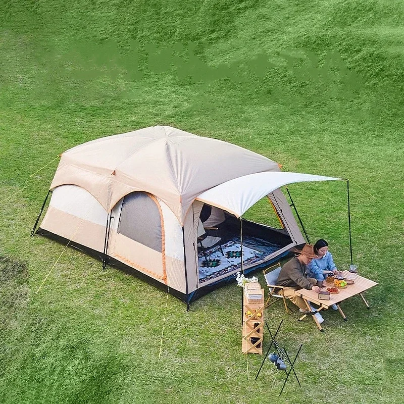 8-12 person outdoor large space family camping double decker tent for sale