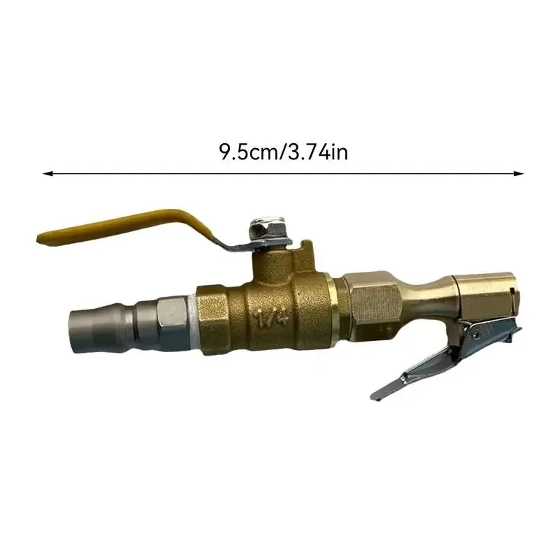 سيارة منفاخ لإطارات السيارة فوهة قفل على منفاخ الإطارات تشاك التضخم السريع خرطوم فوهة مع صمام ضاغط الهواء محول لسيارات الدفع الرباعي #6
