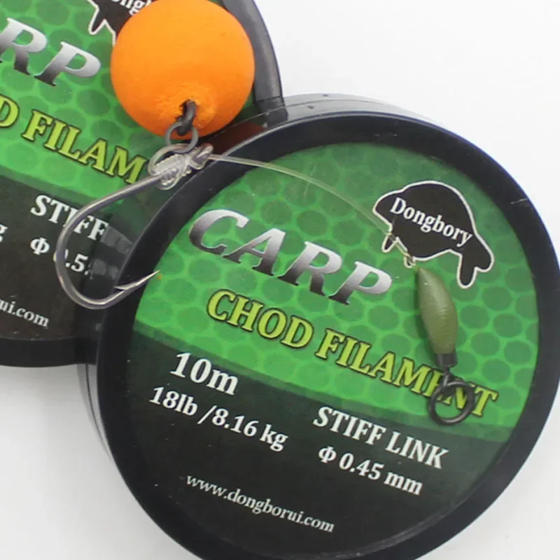 10m Carp Fishing Line Chod Filament Choddy Rigs Hook Link for Carp Chod Rig 15lb 18lb 20lb 25lb Clear Stiff