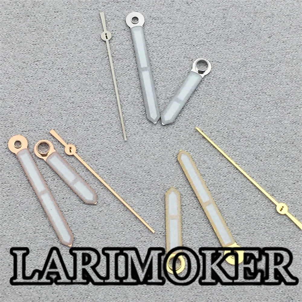 LARIMOKER New Gold Sillver orologio in oro rosa puntatore lancette luminose verdi fit movimento NH35