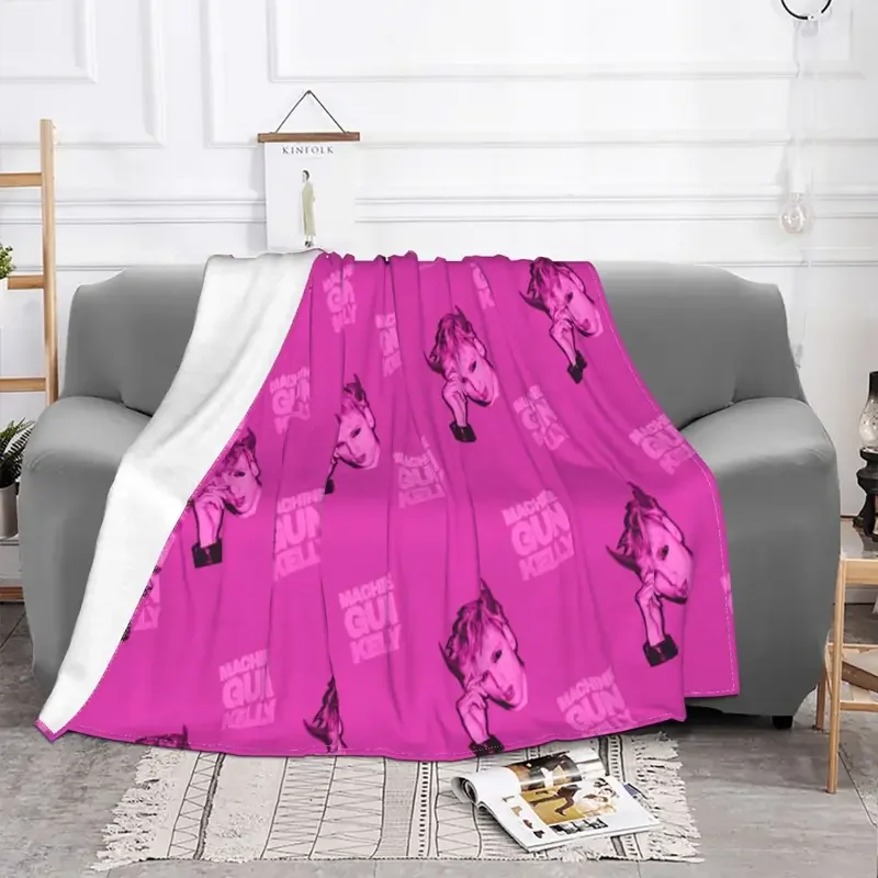 Machine Gun Kelly Mgk Blanket Flannel Decoration Multi-function Lightweight Throw Blankets for Bedding Office Rug Piece