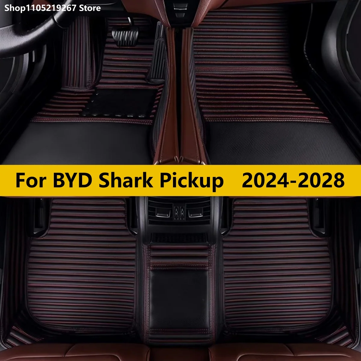 

Auto Floor Mats For BYD Shark Pickup 2024 2025 2026 2027 2028 Floor Mats For Cars All Weather Waterproof Full Set