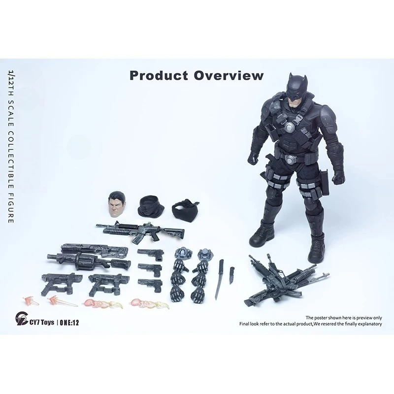 

In Stock Original CY7 Toys 1/12 Dark Knight Bat Anime Action Collection Figures Model Toys