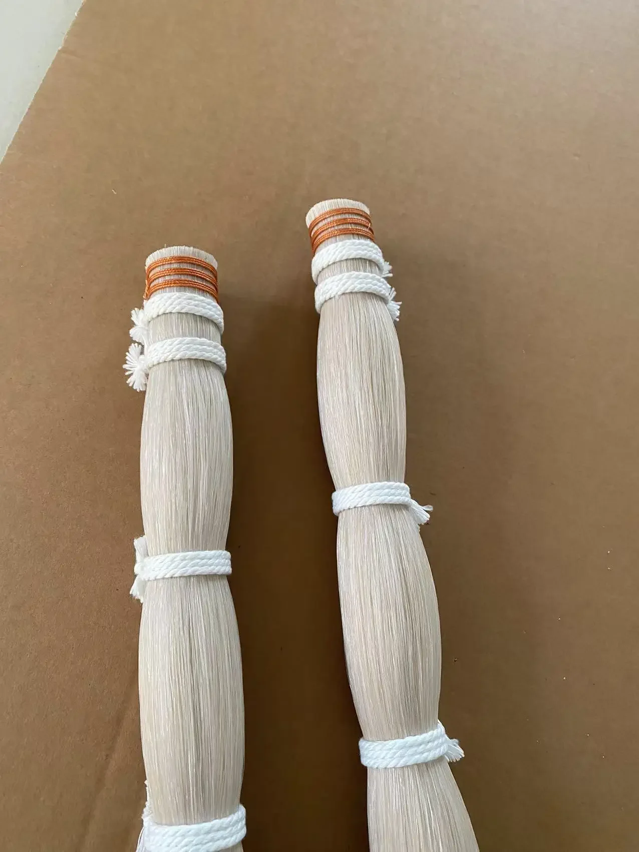 

250g Best quality white black Mongolia Stallion horse tail hair bowhairs 78-80cm
