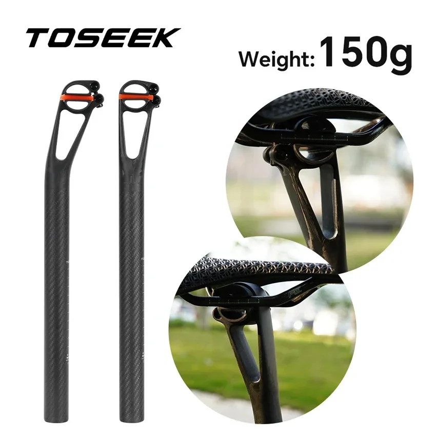 

Новинка 2025 года, сверхлегкий карбоновый подседельный штырь TOSEEK 27,2/30,9/31,6 мм, смещенный подседельный штырь MTB, 5 мм/25 мм, подседельная трубка для шоссейного велосипеда, часть велосипеда