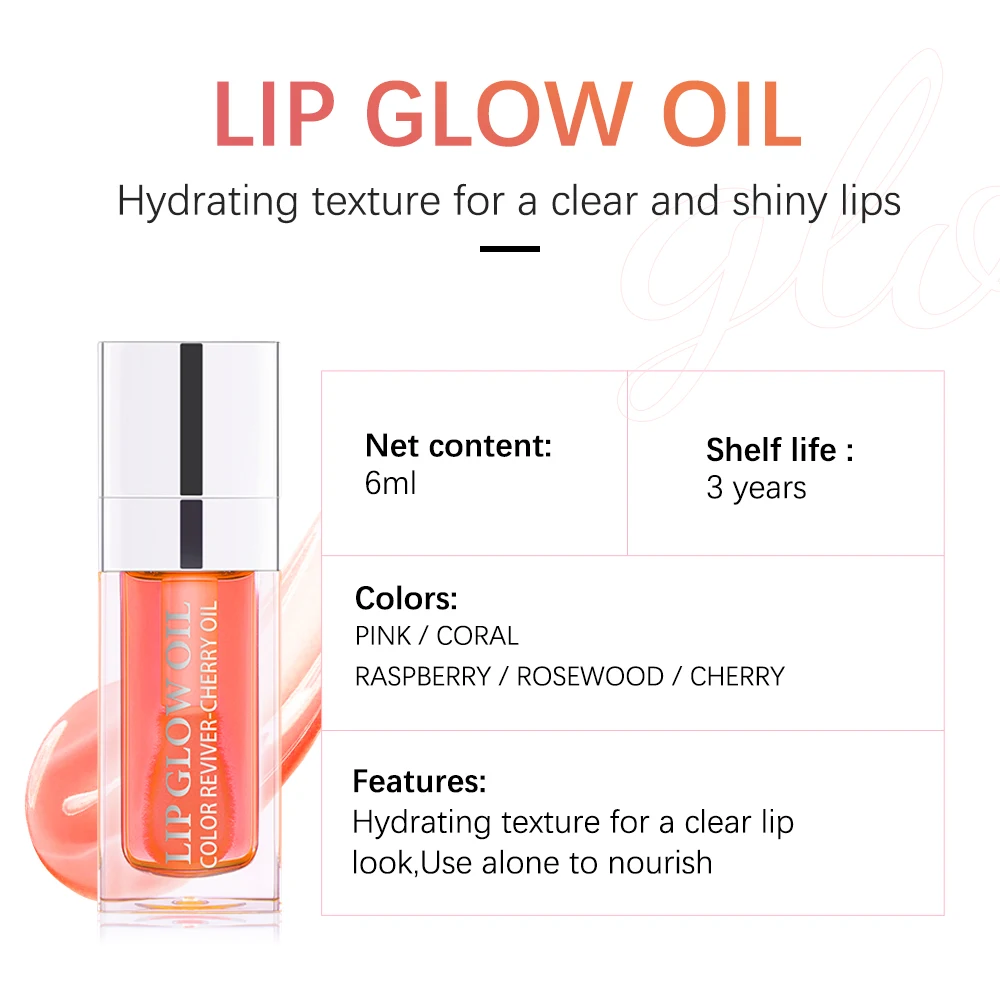 Instant Lip Plumper Moisturizing Lip Glow น้ำมันเซ็กซี่ Plumping Lip Gloss Lip Coat Cover Dropshipping 1Pc 6Ml