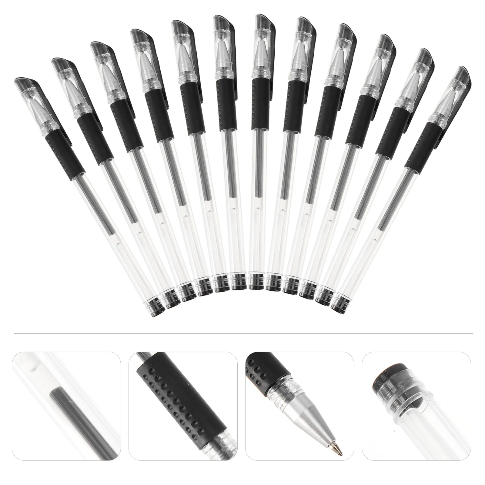 

12pcs 0.5Mm Fine Tip Gel Ink Pens Ergonomic Design Smooth Writing For School Office Home Use Roller Ball Pen Set
