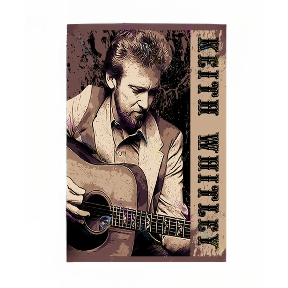

Keith Whitley Vintage Rock Band Metal Tin Sign Concert Poster Wall Art for Home, Bar, Cafe, Music Club 16x12inch 40x30cm