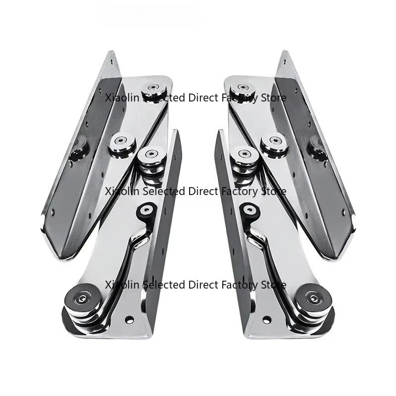 90 Degrees Adjustable Boat Seat Bracket Stainless Steel Yacht Silver Square Chair Base for RV