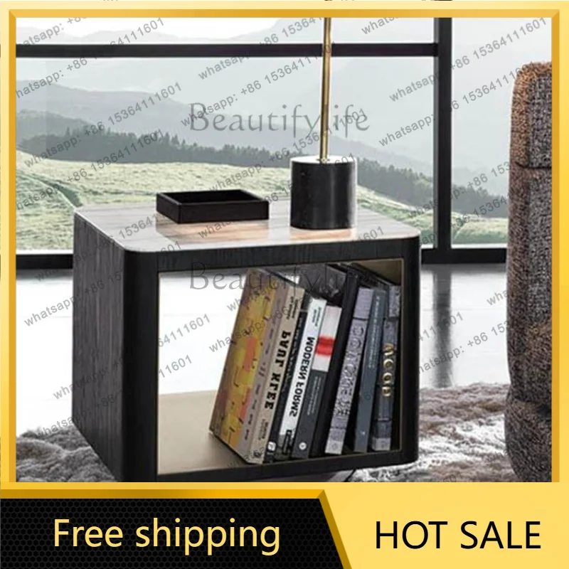Factory Direct high-end living room side table, Italian minimalist bedroom hollow bedside table