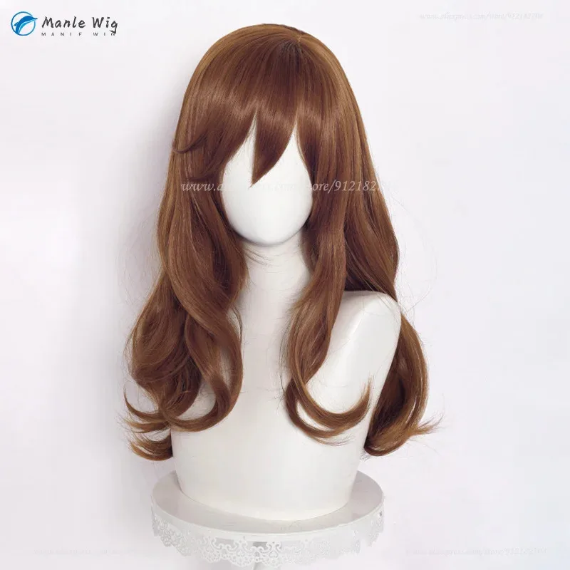 

vivi 2025 Anime Horimiya Hori Kyoko Cosplay 60cm Brown Curly Wigs Heat Resistant Synthetic Hair Halloween Party Izumi Wig +