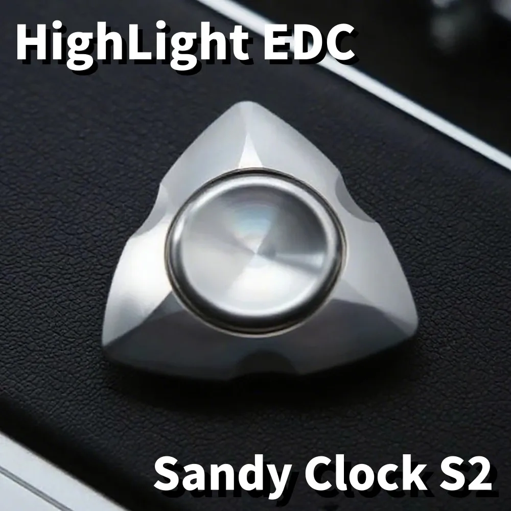 Reloj de arena EDC HighLight S2 Fidget Spinner, juguetes portátiles de ansiedad para oficina, Spinner de tres palas para adultos